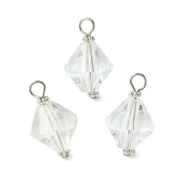 PandaHall Acrylic Pendant with Iron Flat Head Pins, Bicone Charms, Platinum, 26x16x15.5~16mm, Hole: 3.5~4mm Acrylic Bicone White
PandaHall Acrylic Pendant with Iron Flat Head Pins, Bicone Charms, Platinum, 26x16x15.5~16mm, Hole: 3.5~4mm Acrylic Bicone White