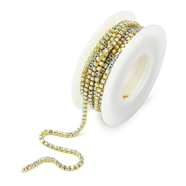 PandaHall Brass Rhinestone Strass Chains, Rhinestone Cup Chain, with Spool, Golden, Crystal AB, 2.2mm, about 11.81 Feet(3.6m)/Roll..., Clear
PandaHall Brass Rhinestone Strass Chains, Rhinestone Cup Chain, with Spool, Golden, Crystal AB, 2.2mm, about 11.81 Feet(3.6m)/Roll..., Clear