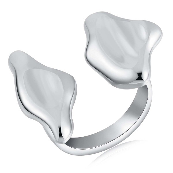 PandaHall 925 Sterling Silver Twist Leaf Open Cuff Ring, Wide Chunky Ring for Women, Silver, US Size 5 1/4(15.9mm) Sterling Silver
PandaHall 925 Sterling Silver Twist Leaf Open Cuff Ring, Wide Chunky Ring for Women, Silver, US Size 5 1/4(15.9mm) Sterling Silver