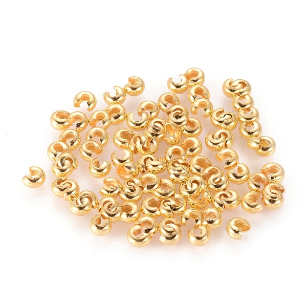 PandaHall Iron Crimp Beads Covers, Cadmium Free & Lead Free, Golden Color, Size: About 3mm In Diameter, Hole: 1.2~1.5mm Iron
PandaHall Iron Crimp Beads Covers, Cadmium Free & Lead Free, Golden Color, Size: About 3mm In Diameter, Hole: 1.2~1.5mm Iron