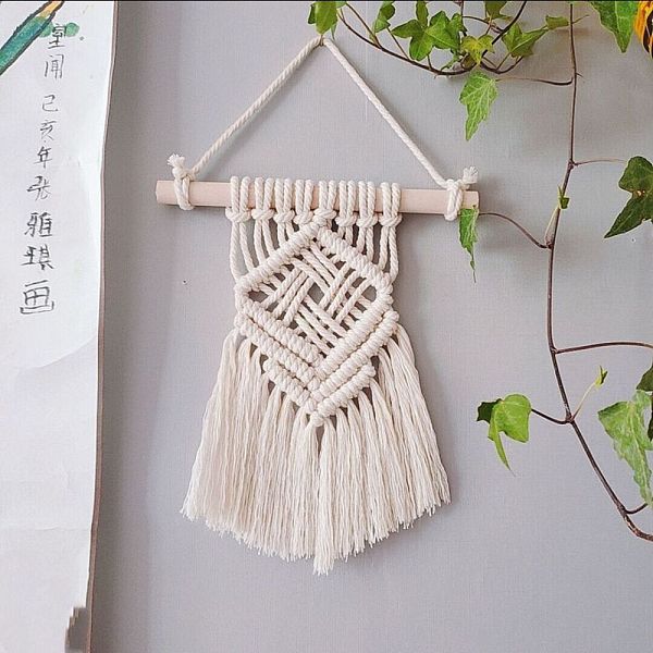 PandaHall Cotton Cord Macrame Woven Wall Hanging, with Plastic Non-Trace Wall Hooks, for Nursery and Home Decoration, Floral White...
PandaHall Cotton Cord Macrame Woven Wall Hanging, with Plastic Non-Trace Wall Hooks, for Nursery and Home Decoration, Floral White...