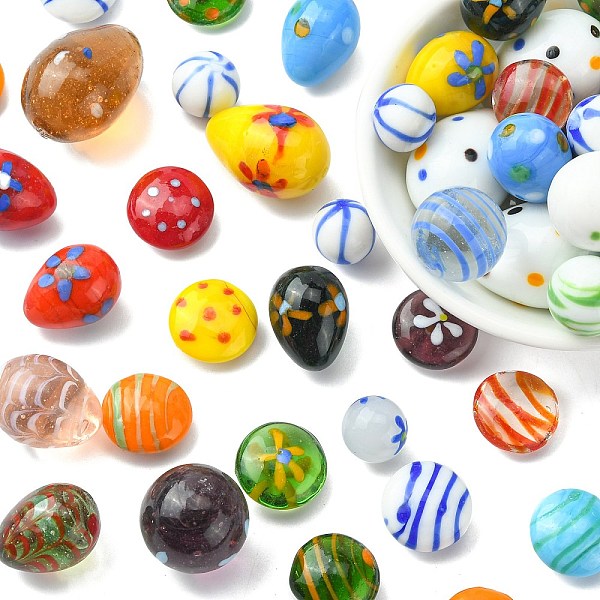 PandaHall Display Decorations, Round and Oval Shape, Mixed Color, 16~36x9.5~25.5mm, 43pcs/500g Lampwork Mixed Shapes Multicolor
PandaHall Display Decorations, Round and Oval Shape, Mixed Color, 16~36x9.5~25.5mm, 43pcs/500g Lampwork Mixed Shapes Multicolor