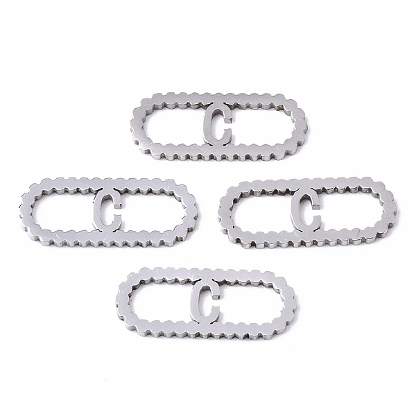 PandaHall 201 Stainless Steel Links Connectors, Laser Cut, Oval with Letter, Stainless Steel Color, Letter.C, 15x6x1mm, Hole: 4x5~7mm 201...
PandaHall 201 Stainless Steel Links Connectors, Laser Cut, Oval with Letter, Stainless Steel Color, Letter.C, 15x6x1mm, Hole: 4x5~7mm 201...