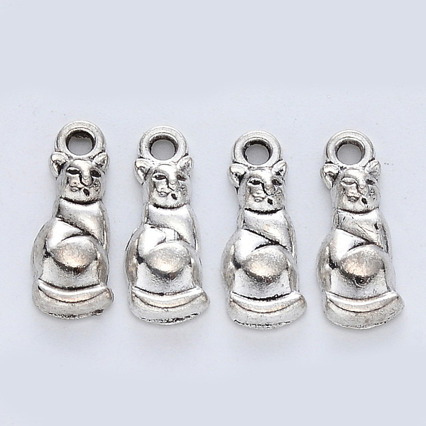 PandaHall Tibetan Style Alloy Kitten Pendants, Cadmium Free & Lead Free, Cat Shape, Antique Silver, 16x6x3mm, Hole: 1.6mm, about 757pcs/500g...
PandaHall Tibetan Style Alloy Kitten Pendants, Cadmium Free & Lead Free, Cat Shape, Antique Silver, 16x6x3mm, Hole: 1.6mm, about 757pcs/500g...