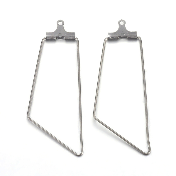 PandaHall 304 Stainless Steel Pendants, Hoop Earring Findings, Trapezoid, Stainless Steel Color, 21 Gauge, 45.5x20x1.5mm, Hole: 1mm, Inner...
PandaHall 304 Stainless Steel Pendants, Hoop Earring Findings, Trapezoid, Stainless Steel Color, 21 Gauge, 45.5x20x1.5mm, Hole: 1mm, Inner...