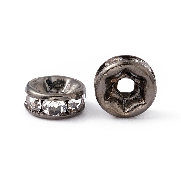 PandaHall Brass with Crystal Rhinestone Spacer Beads, Cadmium Free & Lead Free, Flat Round, Gunmetal, 6x2.5mm, Hole: 1.5mm Brass+Rhinestone..., Clear
PandaHall Brass with Crystal Rhinestone Spacer Beads, Cadmium Free & Lead Free, Flat Round, Gunmetal, 6x2.5mm, Hole: 1.5mm Brass+Rhinestone..., Clear