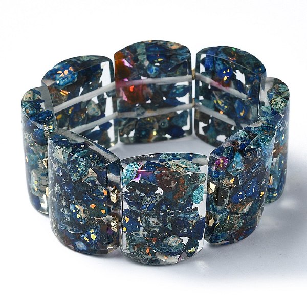 PandaHall Dyed Natural Imperial Jasper & Synthetic Opal Stretch Bracelets, Epoxy Resin Domino Bracelets for Women, Prussian Blue, Inner...
PandaHall Dyed Natural Imperial Jasper & Synthetic Opal Stretch Bracelets, Epoxy Resin Domino Bracelets for Women, Prussian Blue, Inner...