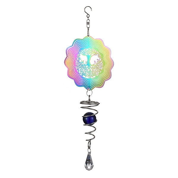 PandaHall 201 Stainless Steel 3D Wind Spinners, with Glass Pendant and Acrylic Bead, for Outside Yard and Garden Decoration, Tree of Life...
PandaHall 201 Stainless Steel 3D Wind Spinners, with Glass Pendant and Acrylic Bead, for Outside Yard and Garden Decoration, Tree of Life...