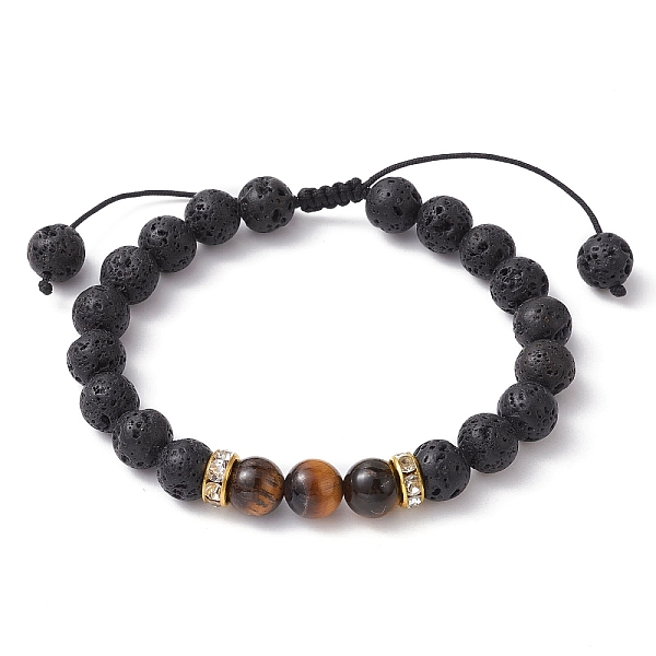 PandaHall Natural Lava Rock & Tiger Eye Braided Bead Bracelets, Adjustable Bracelet with Brass Rhinestone Beaded, Golden, Inner Diameter...
PandaHall Natural Lava Rock & Tiger Eye Braided Bead Bracelets, Adjustable Bracelet with Brass Rhinestone Beaded, Golden, Inner Diameter...