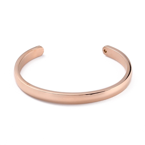 PandaHall Ion Plating(IP) 304 Stainless Steel Cuff Bangles, Rose Gold, Inner Diameter: 1-3/4 ~2-3/8 inch(4.3~6cm) 304 Stainless Steel
PandaHall Ion Plating(IP) 304 Stainless Steel Cuff Bangles, Rose Gold, Inner Diameter: 1-3/4 ~2-3/8 inch(4.3~6cm) 304 Stainless Steel