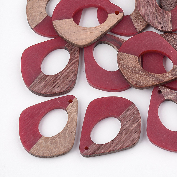 PandaHall Resin & Walnut Wood Pendants, Two Tone, teardrop, FireBrick, 32.5x27.5x2.5~4mm, Hole: 1.5mm Resin+Wood Teardrop Red
PandaHall Resin & Walnut Wood Pendants, Two Tone, teardrop, FireBrick, 32.5x27.5x2.5~4mm, Hole: 1.5mm Resin+Wood Teardrop Red