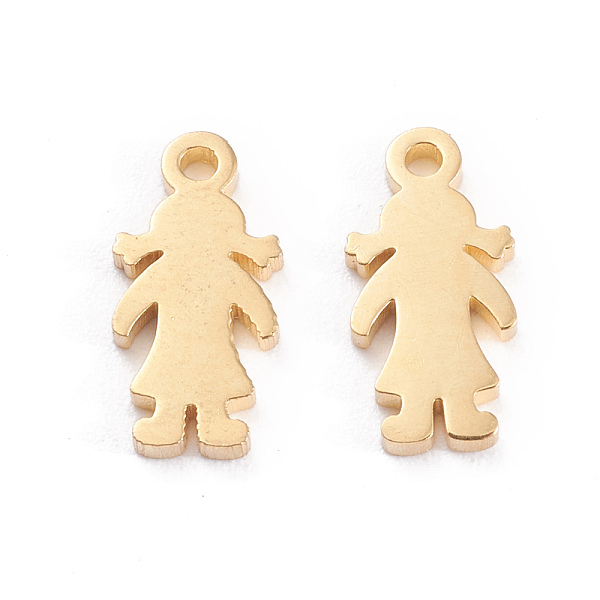 PandaHall 304 Stainless Steel Charms, Laser Cut, Girl, Golden, 12x6x1mm, Hole: 1.2mm 304 Stainless Steel Human
PandaHall 304 Stainless Steel Charms, Laser Cut, Girl, Golden, 12x6x1mm, Hole: 1.2mm 304 Stainless Steel Human