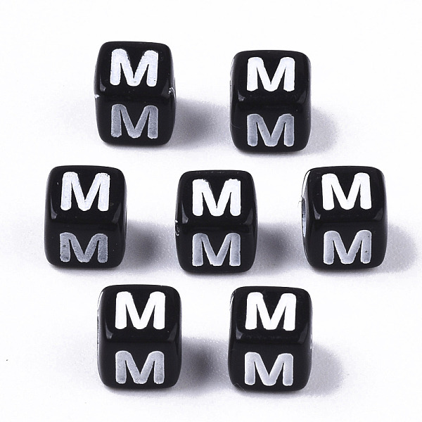 PandaHall Opaque Acrylic Beads, Horizontal Hole, Alphabet Style, Cube, Black & White, Letter.M, 5x5x5mm, Hole: 2mm, about 5000pcs/500g...
PandaHall Opaque Acrylic Beads, Horizontal Hole, Alphabet Style, Cube, Black & White, Letter.M, 5x5x5mm, Hole: 2mm, about 5000pcs/500g...