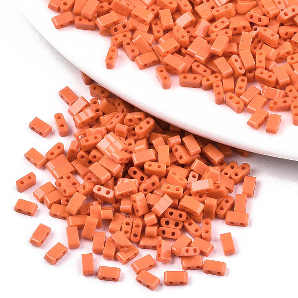 PandaHall 2-Hole Glass Seed Beads, Opaque Colours, Rectangle, Dark Orange, 4.5~5.5x2x2~2.5mm, Hole: 0.5~0.8mm, about 250pcs/10g Glass...
PandaHall 2-Hole Glass Seed Beads, Opaque Colours, Rectangle, Dark Orange, 4.5~5.5x2x2~2.5mm, Hole: 0.5~0.8mm, about 250pcs/10g Glass...