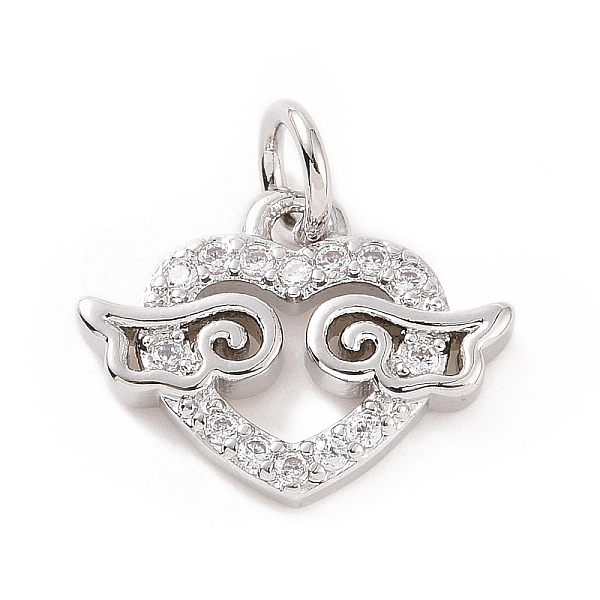 PandaHall Brass Micro Pave Cubic Zirconia Charms, with Jump Ring, Heart with Wing Charm, Platinum, 10x13x2mm, Hole: 2.8mm Brass+Cubic..., Clear
PandaHall Brass Micro Pave Cubic Zirconia Charms, with Jump Ring, Heart with Wing Charm, Platinum, 10x13x2mm, Hole: 2.8mm Brass+Cubic..., Clear