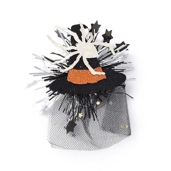 PandaHall Halloween Theme Felt Alligator Hair Clips, with Iron Clips and Organza, for Child, Spider, 105x82x21mm Cloth Spider
PandaHall Halloween Theme Felt Alligator Hair Clips, with Iron Clips and Organza, for Child, Spider, 105x82x21mm Cloth Spider