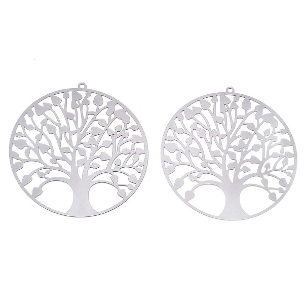 PandaHall 201 Stainless Steel Filigree Pendants, Etched Metal Embellishments, Flat Round with Tree of Life, Stainless Steel Color...
PandaHall 201 Stainless Steel Filigree Pendants, Etched Metal Embellishments, Flat Round with Tree of Life, Stainless Steel Color...