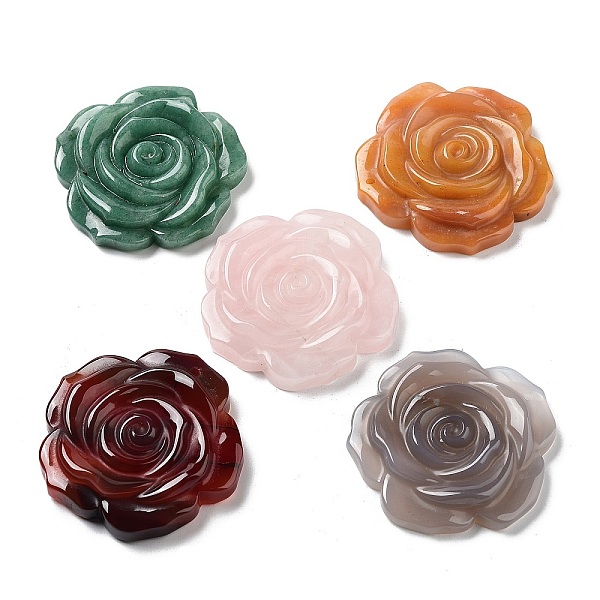 PandaHall Natural Mixed Stone Carved Pendants, Flower Charms, 42~44.5x8~9.5mm, Hole: 1.2~1.4mm Mixed Stone Flower
PandaHall Natural Mixed Stone Carved Pendants, Flower Charms, 42~44.5x8~9.5mm, Hole: 1.2~1.4mm Mixed Stone Flower