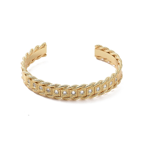 PandaHall Clear Cubic Zirconia Open Cuff Bangle, Brass Jewelry for Women, Golden, Inner Diameter: 2-1/8 inch(5.5cm) Cubic Zirconia Clear
PandaHall Clear Cubic Zirconia Open Cuff Bangle, Brass Jewelry for Women, Golden, Inner Diameter: 2-1/8 inch(5.5cm) Cubic Zirconia Clear