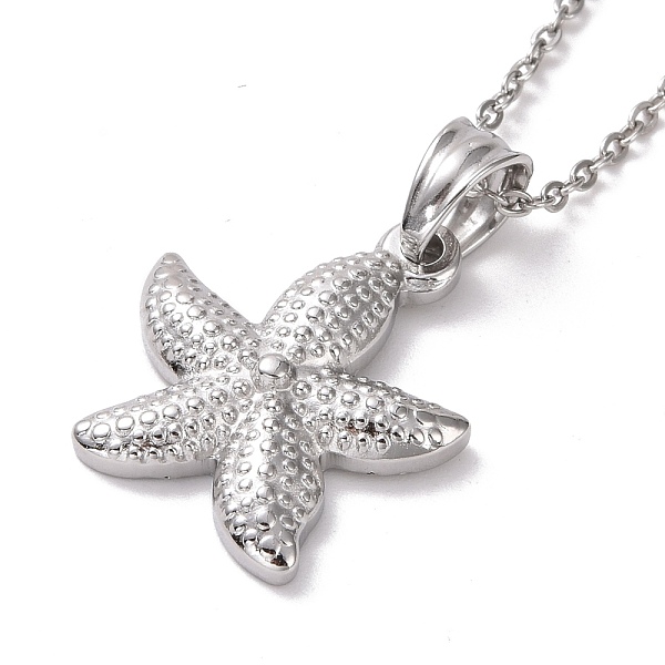 PandaHall 304 Stainless Steel Starfish Pendant Necklace for Women, Stainless Steel Color, 19.69 inch(50cm) 304 Stainless Steel
PandaHall 304 Stainless Steel Starfish Pendant Necklace for Women, Stainless Steel Color, 19.69 inch(50cm) 304 Stainless Steel