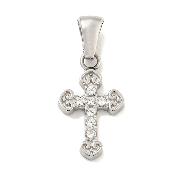 PandaHall 304 Stainless Steel Cubic Zirconia Pendants, Cross Charm, Stainless Steel Color, 18x10.5x2.5mm, Hole: 6x3mm Stainless Steel+Cubic..., Clear
PandaHall 304 Stainless Steel Cubic Zirconia Pendants, Cross Charm, Stainless Steel Color, 18x10.5x2.5mm, Hole: 6x3mm Stainless Steel+Cubic..., Clear