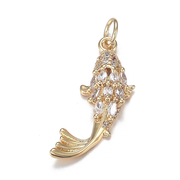 PandaHall Brass Micro Clear Cubic Zirconia Pendants, Long-Lasting Plated, Fish Shape, Real 18K Gold Plated, 23.5x8x4.5mm, Hole: 3.5mm...
PandaHall Brass Micro Clear Cubic Zirconia Pendants, Long-Lasting Plated, Fish Shape, Real 18K Gold Plated, 23.5x8x4.5mm, Hole: 3.5mm...