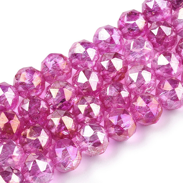 PandaHall Transparent Electroplate Glass Beads Strands, AB Color Plated, Faceted, Round, Camellia, 8x7.5mm, Hole: 1.8mm, about 50pcs/strand..., Pink
PandaHall Transparent Electroplate Glass Beads Strands, AB Color Plated, Faceted, Round, Camellia, 8x7.5mm, Hole: 1.8mm, about 50pcs/strand..., Pink
