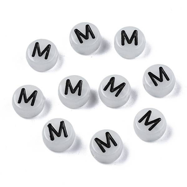 PandaHall Acrylic Beads, with Enamel and Luminous, Horizontal Hole, Flat Round with Black Letter, Glow in the Dark, Light Grey, Letter.M...
PandaHall Acrylic Beads, with Enamel and Luminous, Horizontal Hole, Flat Round with Black Letter, Glow in the Dark, Light Grey, Letter.M...
