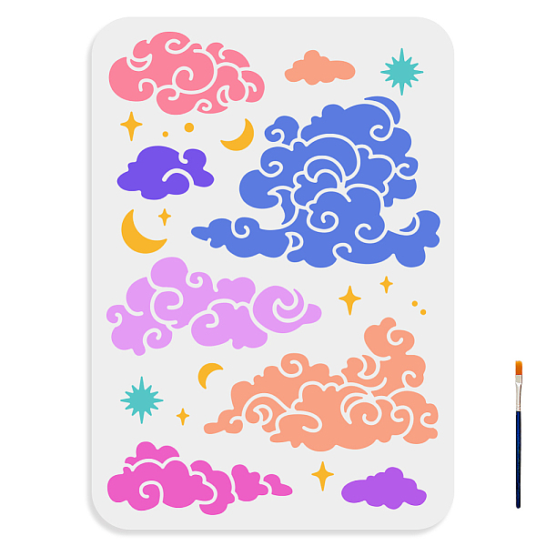 PandaHall MAYJOYDIY US 1Pc PET Hollow Out Drawing Painting Stencils, for DIY Scrapbook, Photo Album, with 1Pc Art Paint Brushes, Cloud...
PandaHall MAYJOYDIY US 1Pc PET Hollow Out Drawing Painting Stencils, for DIY Scrapbook, Photo Album, with 1Pc Art Paint Brushes, Cloud...