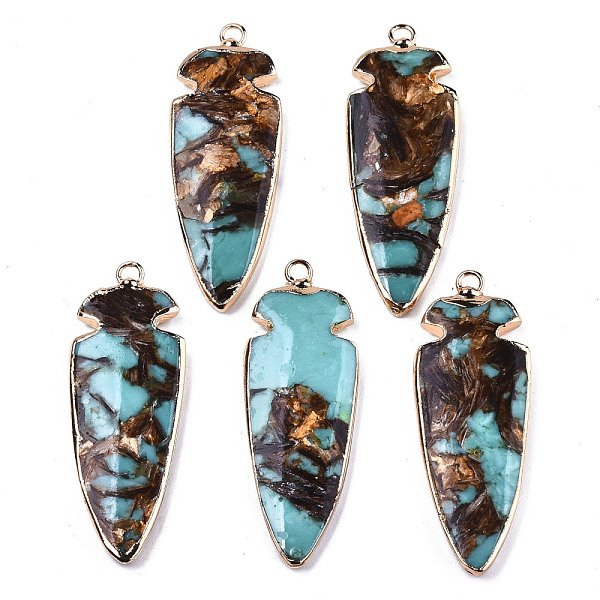 PandaHall Assembled Bronzite and Synthetic Aqua Terra Jasper Pendants, with Edge Light Gold Plated Brass Findings, Teardrop, Turquoise..., Green
PandaHall Assembled Bronzite and Synthetic Aqua Terra Jasper Pendants, with Edge Light Gold Plated Brass Findings, Teardrop, Turquoise..., Green