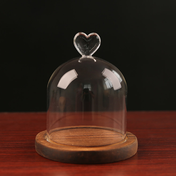 PandaHall High Borosilicate Glass Dome Cover, Heart Decorative Display Case, Cloche Bell Jar Terrarium with Wood Base, Sienna, 100x130mm..., Brown
PandaHall High Borosilicate Glass Dome Cover, Heart Decorative Display Case, Cloche Bell Jar Terrarium with Wood Base, Sienna, 100x130mm..., Brown