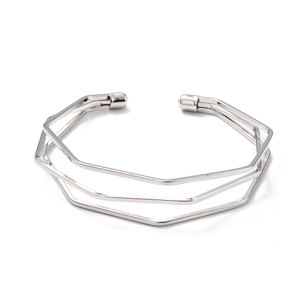 PandaHall Triple Line Cuff Bangles, Wire Wrap Iron Open Bangle for Women, Silver, Inner Diameter: 2-3/8 inch(5.9cm) Iron
PandaHall Triple Line Cuff Bangles, Wire Wrap Iron Open Bangle for Women, Silver, Inner Diameter: 2-3/8 inch(5.9cm) Iron