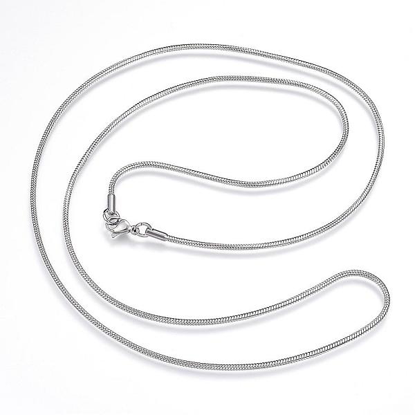 PandaHall 304 Stainless Steel Snake Chain Necklaces, with Lobster Claw Clasps, Stainless Steel Color, 29.9 inch(76cm), 2mm 304 Stainless...
PandaHall 304 Stainless Steel Snake Chain Necklaces, with Lobster Claw Clasps, Stainless Steel Color, 29.9 inch(76cm), 2mm 304 Stainless...