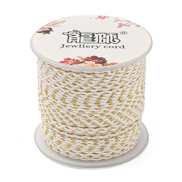 PandaHall 4-Ply Polycotton Cord, Handmade Macrame Cotton Rope, with Gold Wire, for String Wall Hangings Plant Hanger, DIY Craft String..., White
PandaHall 4-Ply Polycotton Cord, Handmade Macrame Cotton Rope, with Gold Wire, for String Wall Hangings Plant Hanger, DIY Craft String..., White