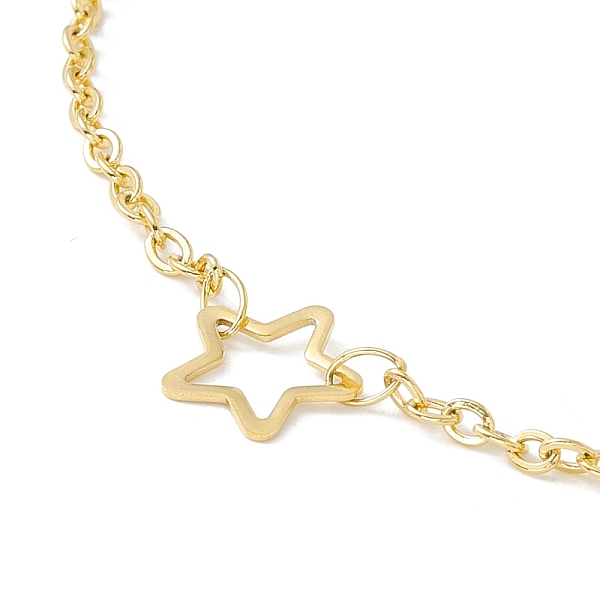 PandaHall Vacuum Plating 304 Stainless Steel Star Link Anklet with Cable Chains for Women, Golden, 8-1/2 inch(21.5cm) Stainless Steel
PandaHall Vacuum Plating 304 Stainless Steel Star Link Anklet with Cable Chains for Women, Golden, 8-1/2 inch(21.5cm) Stainless Steel