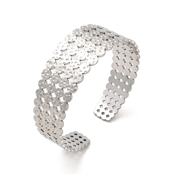 PandaHall 304 Stainless Steel Flat Round Cuff Bangles, Stainless Steel Color, Inner Diameter: 2-1/4 inch(5.6cm) 304 Stainless Steel Flat...
PandaHall 304 Stainless Steel Flat Round Cuff Bangles, Stainless Steel Color, Inner Diameter: 2-1/4 inch(5.6cm) 304 Stainless Steel Flat...