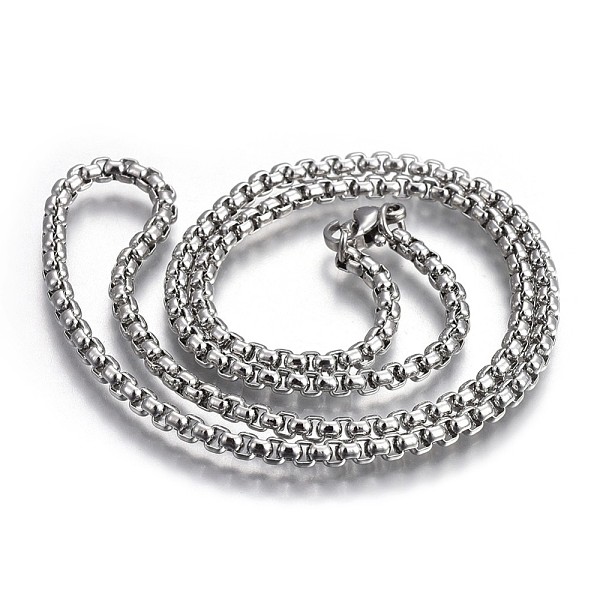 PandaHall 304 Stainless Steel Box Chain Necklaces, with Lobster Claw Clasps, Stainless Steel Color, 17.7 inch(45cm), 3.0mm 304 Stainless...
PandaHall 304 Stainless Steel Box Chain Necklaces, with Lobster Claw Clasps, Stainless Steel Color, 17.7 inch(45cm), 3.0mm 304 Stainless...