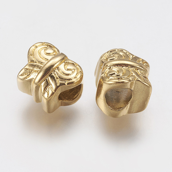 PandaHall Ion Plating(IP) 304 Stainless Steel European Beads, Large Hole Beads, Butterfly, Golden, 10x11x10mm, Hole: 4.5mm 304 Stainless...
PandaHall Ion Plating(IP) 304 Stainless Steel European Beads, Large Hole Beads, Butterfly, Golden, 10x11x10mm, Hole: 4.5mm 304 Stainless...