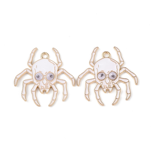 PandaHall Rack Plating Alloy Enamel Pendants, Golden, Spider Charm, White, 34x33.5x1.5~4mm, Hole: 2.5mm Alloy+Enamel Spider White
PandaHall Rack Plating Alloy Enamel Pendants, Golden, Spider Charm, White, 34x33.5x1.5~4mm, Hole: 2.5mm Alloy+Enamel Spider White