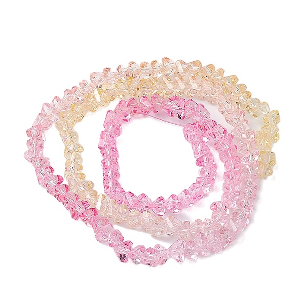 PandaHall Transparent Baking Paint Glass Bead Strands, Segmented Multi-color Beads, Faceted Triangle, Pearl Pink, 4.5x4x3.5mm, Hole: 1mm...
PandaHall Transparent Baking Paint Glass Bead Strands, Segmented Multi-color Beads, Faceted Triangle, Pearl Pink, 4.5x4x3.5mm, Hole: 1mm...