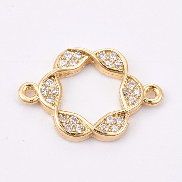 PandaHall Brass Micro Pave Cubic Zirconia Links, Clear, Long-Lasting Plated, Flower, Golden, 13x19x2mm, Hole: 1mm Brass+Cubic Zirconia...
PandaHall Brass Micro Pave Cubic Zirconia Links, Clear, Long-Lasting Plated, Flower, Golden, 13x19x2mm, Hole: 1mm Brass+Cubic Zirconia...
