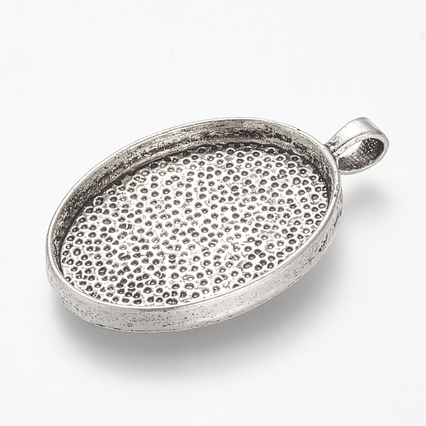 PandaHall Tibetan Style Alloy Pendant Cabochon Settings, Plain Edge Bezel Cups, Oval, Cadmium Free & Nickel Free & Lead Free, Antique Silver...
PandaHall Tibetan Style Alloy Pendant Cabochon Settings, Plain Edge Bezel Cups, Oval, Cadmium Free & Nickel Free & Lead Free, Antique Silver...