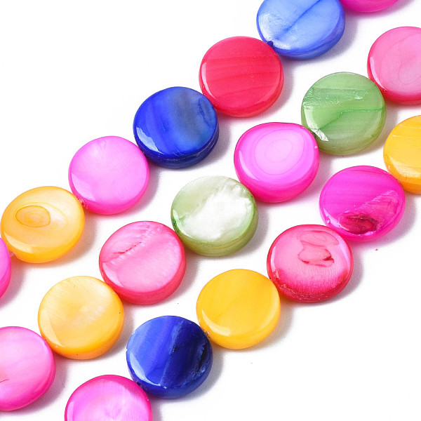 PandaHall Natural Freshwater Shell Beads Strands, Dyed, Flat Round, Mixed Color, 10x3~4mm, Hole: 0.8mm, about 38pcs/strand, 15.16 inch..., Multicolor
PandaHall Natural Freshwater Shell Beads Strands, Dyed, Flat Round, Mixed Color, 10x3~4mm, Hole: 0.8mm, about 38pcs/strand, 15.16 inch..., Multicolor