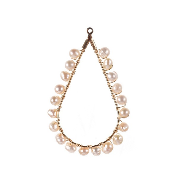 PandaHall Natural Cultured Freshwater Pearl Pendants, with Brass Findings, Teardrop, Golden, 46x28.5x4mm, Hole: 1mm Pearl Teardrop
PandaHall Natural Cultured Freshwater Pearl Pendants, with Brass Findings, Teardrop, Golden, 46x28.5x4mm, Hole: 1mm Pearl Teardrop