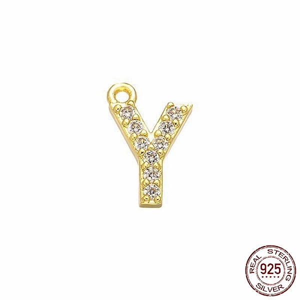 PandaHall Real 18K Gold Plated 925 Sterling Silver Micro Pave Clear Cubic Zirconia Charms, Initial Letter, Letter Y, 9.5x6x1.5mm, Hole...
PandaHall Real 18K Gold Plated 925 Sterling Silver Micro Pave Clear Cubic Zirconia Charms, Initial Letter, Letter Y, 9.5x6x1.5mm, Hole...