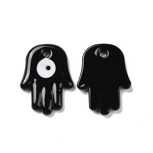 PandaHall Handmade Evil Eye Lampwork Pendants, Hamsa Hand/Hand of Miriam, Black, 50x36x6mm, Hole: 4.8mm Lampwork Palm Black
PandaHall Handmade Evil Eye Lampwork Pendants, Hamsa Hand/Hand of Miriam, Black, 50x36x6mm, Hole: 4.8mm Lampwork Palm Black