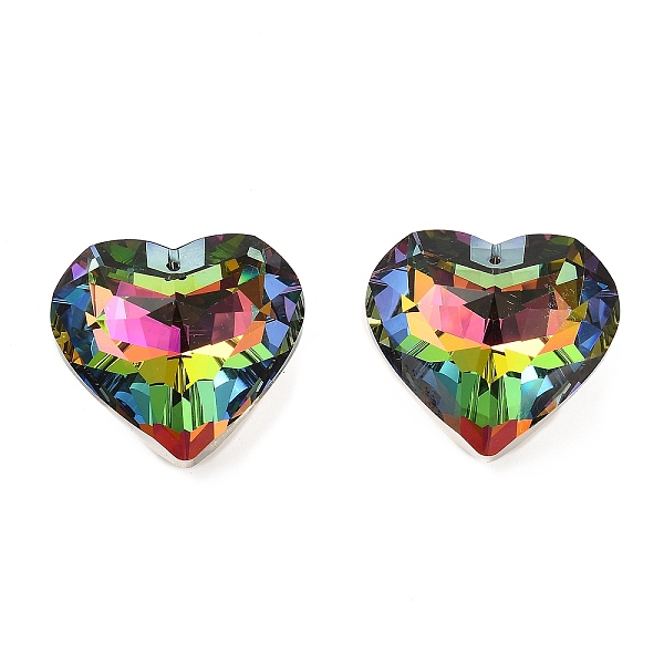 PandaHall Electroplate Glass Charms, Faceted, for Chandelier Crystal Hanging Pendants, Heart, Colorful, 43.5x45.5x26mm, Hole: 1.8mm Glass...
PandaHall Electroplate Glass Charms, Faceted, for Chandelier Crystal Hanging Pendants, Heart, Colorful, 43.5x45.5x26mm, Hole: 1.8mm Glass...