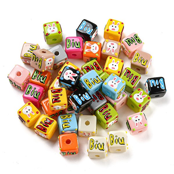 PandaHall Opaque Acrylic European Beads, with Enamel, Large Hole Beads, Cube with Rabbit, Mixed Color, 14.2x18.6x18.6mm, Hole: 4mm Acrylic..., Multicolor
PandaHall Opaque Acrylic European Beads, with Enamel, Large Hole Beads, Cube with Rabbit, Mixed Color, 14.2x18.6x18.6mm, Hole: 4mm Acrylic..., Multicolor