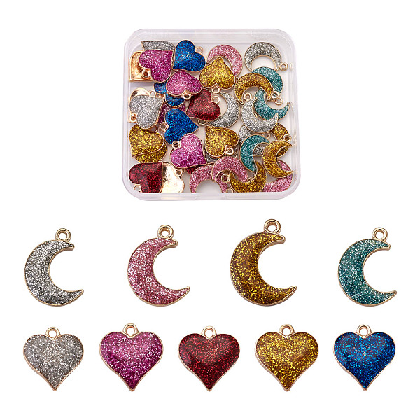 PandaHall Craftdady Alloy Enamel Pendants, with Glitter Powder, Heart, Golden, Mixed Color, 17.5x16mm, Hole: 2mm, 36pcs/box Alloy+Enamel..., Multicolor
PandaHall Craftdady Alloy Enamel Pendants, with Glitter Powder, Heart, Golden, Mixed Color, 17.5x16mm, Hole: 2mm, 36pcs/box Alloy+Enamel..., Multicolor