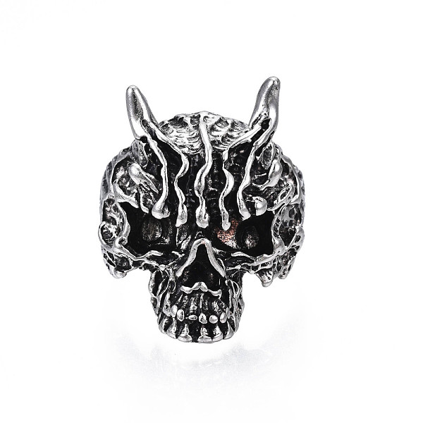 PandaHall Gothic Punk Skull Alloy Open Cuff Ring for Men Women, Cadmium Free & Lead Free, Antique Silver, US Size 9 1/2(19.3mm) Alloy
PandaHall Gothic Punk Skull Alloy Open Cuff Ring for Men Women, Cadmium Free & Lead Free, Antique Silver, US Size 9 1/2(19.3mm) Alloy